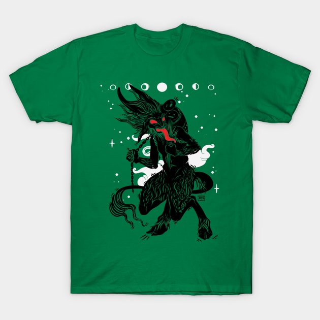 Krampus Christmas Demon Art T-Shirt by cellsdividing